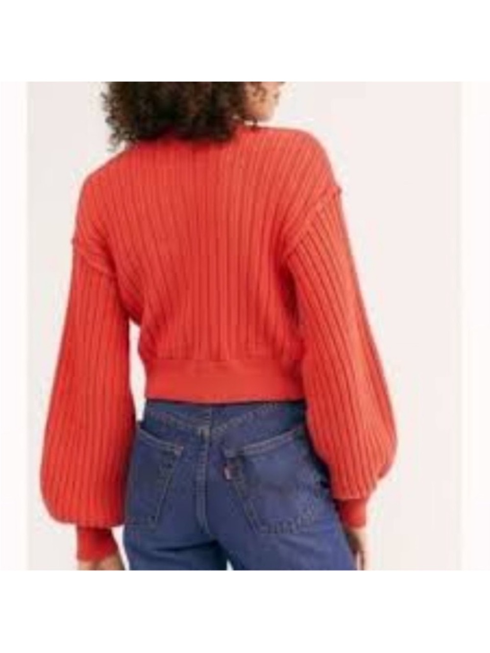 Free People All Yours Cable Knit Cropped Sweater Cardigan Size M - Picture 2 of 7